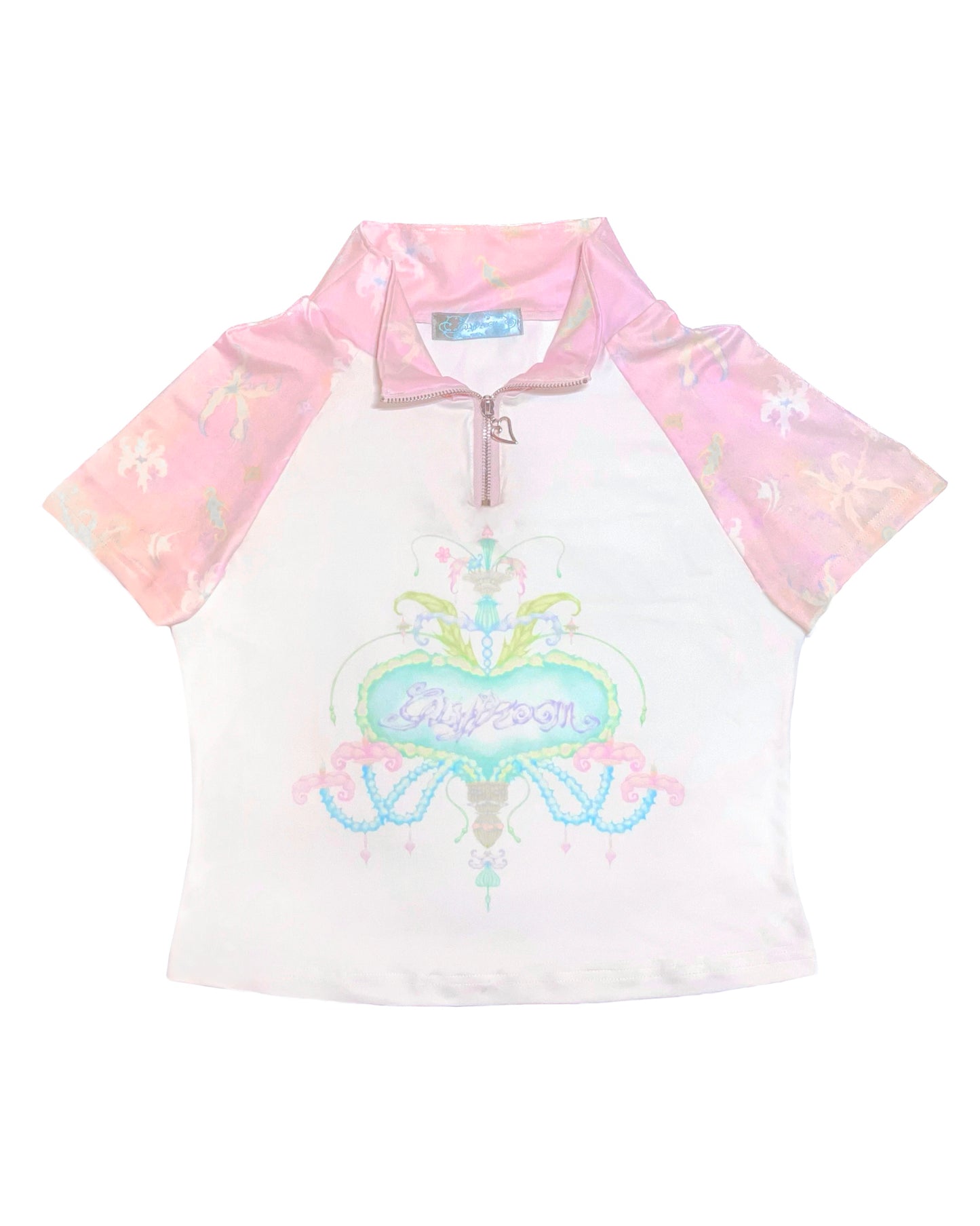 Chandelier Graphic Half Zip-Up top