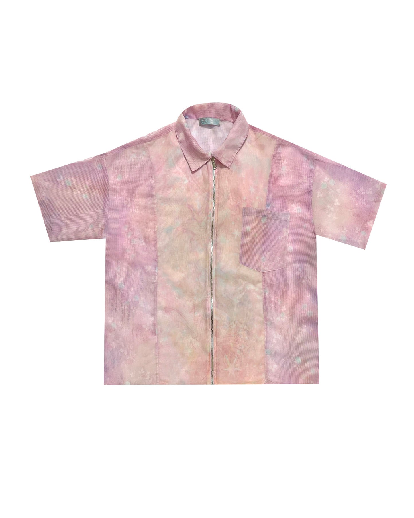 Lilac Bloom Zip-Up Shirt