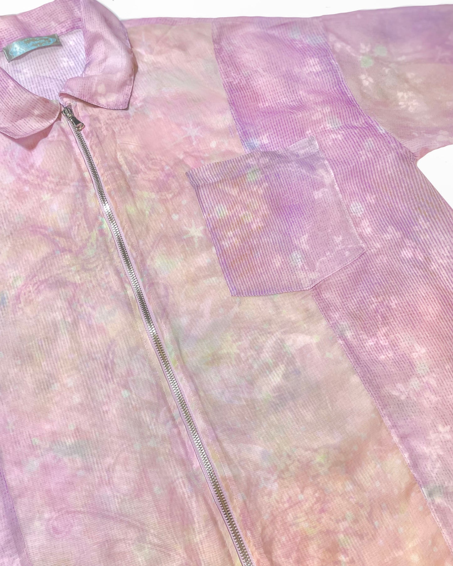 Lilac Bloom Zip-Up Shirt