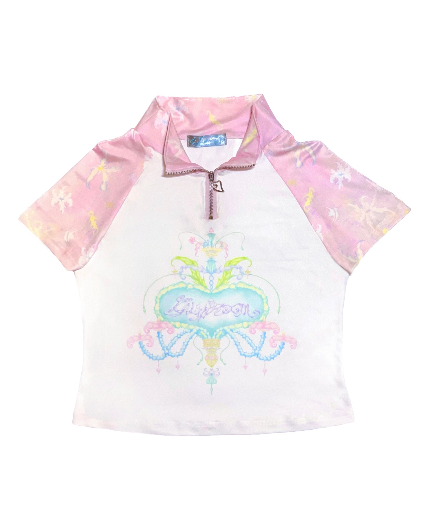 Chandelier Graphic Half Zip-Up top